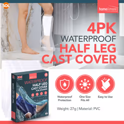 4 Waterproof Half Leg Cast Cover Plaster Protector Reuseable on Shower