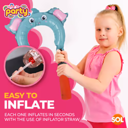 12pk Inflatable Jungle Animal Headband | Party Props Safari