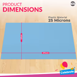 2pk Long Blue Table Cloth Party | 274 x 137cm | Plastic Table Cover