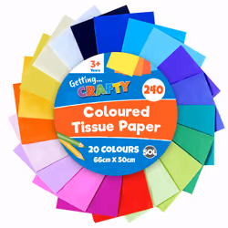 Coloured Tissue Paper For Wrapping Gifts - 240 sheets