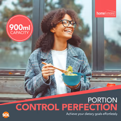 4pk Microwave Soup Bowl With Lid & Handle 900ml | Porridge Noodle Cup