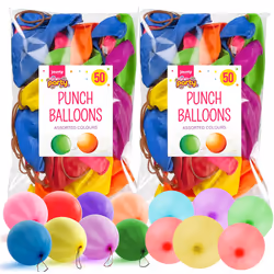 100 Large Punch Balloons for Kids by Jaunty Partyware | Ideal Party Bag Fillers for Kids | 13" Premium Quality | Punch Balloo ...