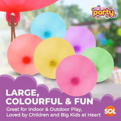100 Large Punch Balloons for Kids by Jaunty Partyware | Ideal Party Bag Fillers for Kids | 13" Premium Quality | Punch Balloons for Party Bags Fillers