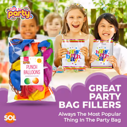 100 Large Punch Balloons for Kids by Jaunty Partyware | Ideal Party Bag Fillers for Kids | 13" Premium Quality | Punch Balloons for Party Bags Fillers