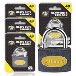 [4 Sets] Cast Iron Heavy Duty Padlock with Keys - 40mm Outdoor Padlocks for Shed, Gate & Fence â Durable Shed Locks for Home Security
