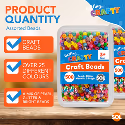 1000Pcs Pony Beads | Beads for Jewellery Making | Kandi Beads | Hair Beads for Braids | Small Plastic Beads | Beads for Crafting | Colourful Beads |