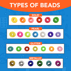 1000Pcs Pony Beads | Beads for Jewellery Making | Kandi Beads | Hair Beads for Braids | Small Plastic Beads | Beads for Crafting | Colourful Beads |