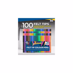 100 Felt Tips Colouring Pens for Adults & Kids | Felt Tip Pens for Children | Drawing Coloured Pens Felt Pens, Colouring Pens for Kids | Coloured