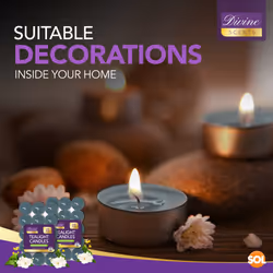 30pk Scented Tea Lights Candles | Various Perfumes - Lavander