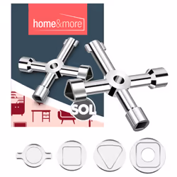 2pk Household 4 Way Utility Key â Radiator, Gas Meter, Panel & Service Utility Keys â Triangular Keys for Meter Reading, ...