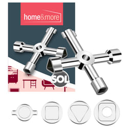 2pk Household 4 Way Utility Key â Radiator, Gas Meter, Panel & Service Utility Keys â Triangular Keys for Meter Reading, Electric Meter Box & Gas