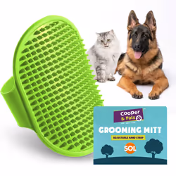 Dog Grooming Mitt Pet Brush | Cat Fur Deshedding - Pack of 1