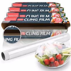 4pk SOL Cling Film for Catering, 4 Rolls - 30cm x 30m | 120m in Total | Cling Film for Food Catering Cling Film Dispenser and ...