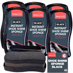 6pk Instant Shoe Shine Sponge Black | Black Shoe Polish, Black Boot Polish | Express Shine Sponge for Vinyl & Black Leather S ...