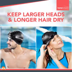 2pk Adults Swimming Cap | Size XL to Large Swimming Cap | Black Silicone Waterproof Swimming Cap Men & Swimming Cap Women | Swim Cap | Swim Hat Women