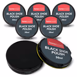 6pk Black Shoe Polish 150ml Black Leather Shoe Polish with Beeswax & Carnauba Wax for Lasting Shine Black Shoe Cream for Leat ...