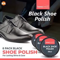 6pk Black Shoe Polish 150ml Black Leather Shoe Polish with Beeswax & Carnauba Wax for Lasting Shine Black Shoe Cream for Leather Black Leather Shoe