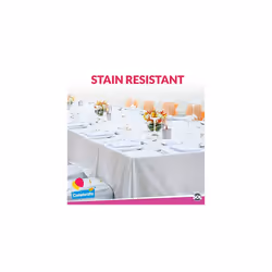 4pk Long White Table Cloth Party | 274 x 137cm | Plastic Table Cover Party Table Cloth Disposable Tablecloths for Parties | Plastic Tablecloth | White