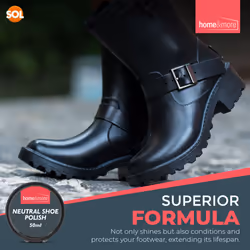 3 Neutral Shoe Polish Wax x 50ml Leather Boot Shine Cleaner Protect