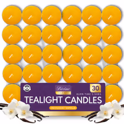 30pk Scented Tea Lights Candles | Various Perfumes - Indulgent Vanilla