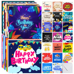 20pk Birthday Cards Female Male Mix with Envelopes - Mix A