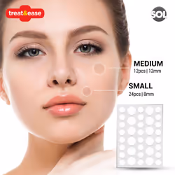 72 Cold Sore Patches Acne Spot Pimple Skin Breathable Blemish Hydrocolloid Patch