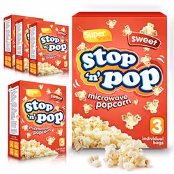 15 x 85g Microwave Popcorn | Butter, Salted, Sweet - SWEET