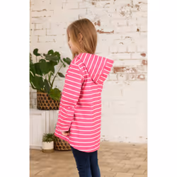 Olivia Kids Lightweight Waterproof Jacket - 2-3 Yrs, Bright Pink Stripe