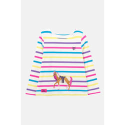 Causeway Kids Long Sleeved Top - 4-5 Yrs, Multi Stripe Horse