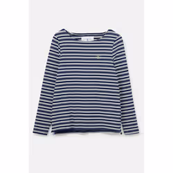 Causeway Womens Breton Top - UK 8, Navy Stripe