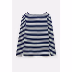 Causeway Womens Breton Top - UK 8, Navy Stripe