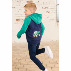 Jackson Kids Full Zip Hoodie - 7-8 Yrs, Green Tractor