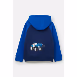 Jackson Kids Full Zip Hoodie - 7-8 Yrs, Blue Tractor