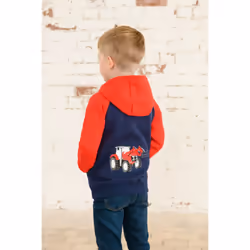 Jackson Kids Full Zip Hoodie - 7-8 Yrs, Red Tractor