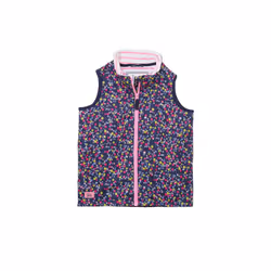 Alex Kids Printed Gilet - 4-5 Yrs, Navy Floral