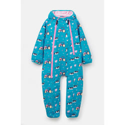 Jamie Puddle Kids Printed Waterproof Rain Suit - 4-5 Yrs, Teal Farm Print