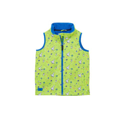 Alex Kids Printed Gilet - 5-6 Yrs, Lime Space Print