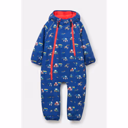 Jamie Puddle Kids Printed Waterproof Rain Suit - 4-5 Yrs, Navy Tractor Print