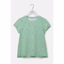 Causeway Womens T-Shirt - UK 20, Soft Green Floral