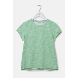 Causeway Womens T-Shirt - UK 20, Soft Green Floral