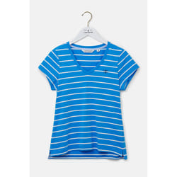 Ariana Womens T-Shirt - UK 8, Azure Blue Stripe