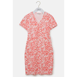 Lena Womens Dress - UK 14, Coral Daisy