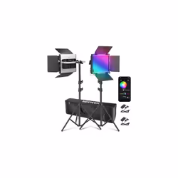 NEEWER 2 Pack 660 PRO II LED Video Light Stand Kit