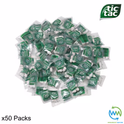 TIC TAC Mint PILLOW Pack INDIVIDUAL Wrapped SWEETS Portion MINTS Catering CANDY - 50 Packs