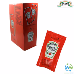 HEINZ TOMATO KETCHUP Sachets 11g 10ml RED SAUCE Individual Single Portion SACHET - 6 Sachets