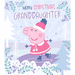 Peppa Pig Granddaughter Christmas Card