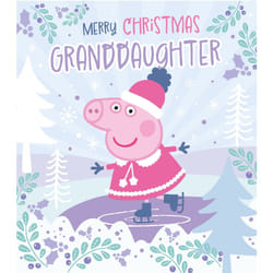 Peppa Pig Granddaughter Christmas Card