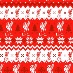 Liverpool FC Christmas 2 Sheets & 2 Tags Gift Wrap