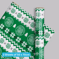 Celtic FC Christmas 2 Sheets & 2 Tags Gift Wrap