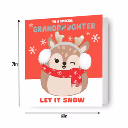 Squishmallows Granddaughter Christmas Card